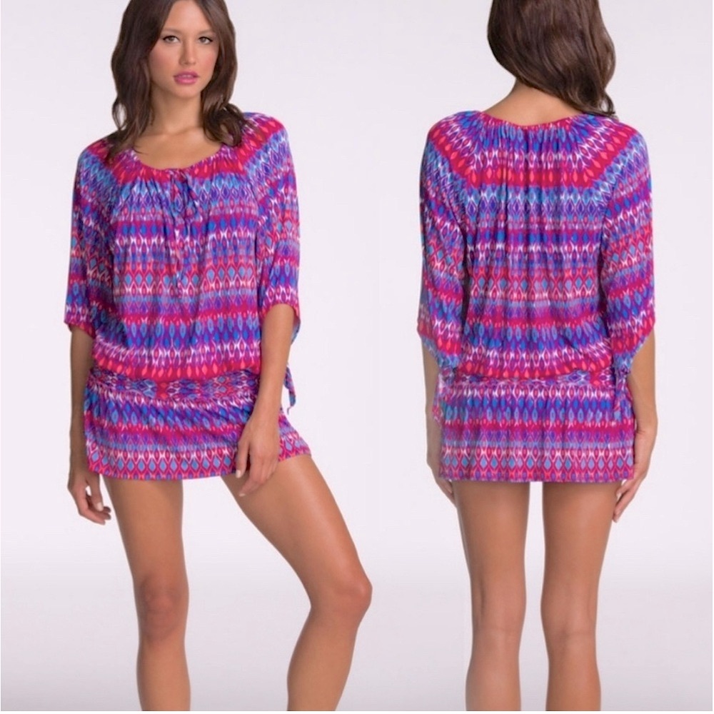 La Blanca Santorini Ikat Cover-up Dress